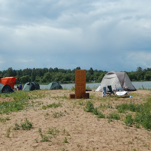 Московское море. Палаточный лагерь на берегу Волги